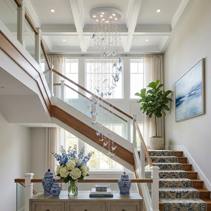 Caelira LED K9 Crystal Spiral Chandelier