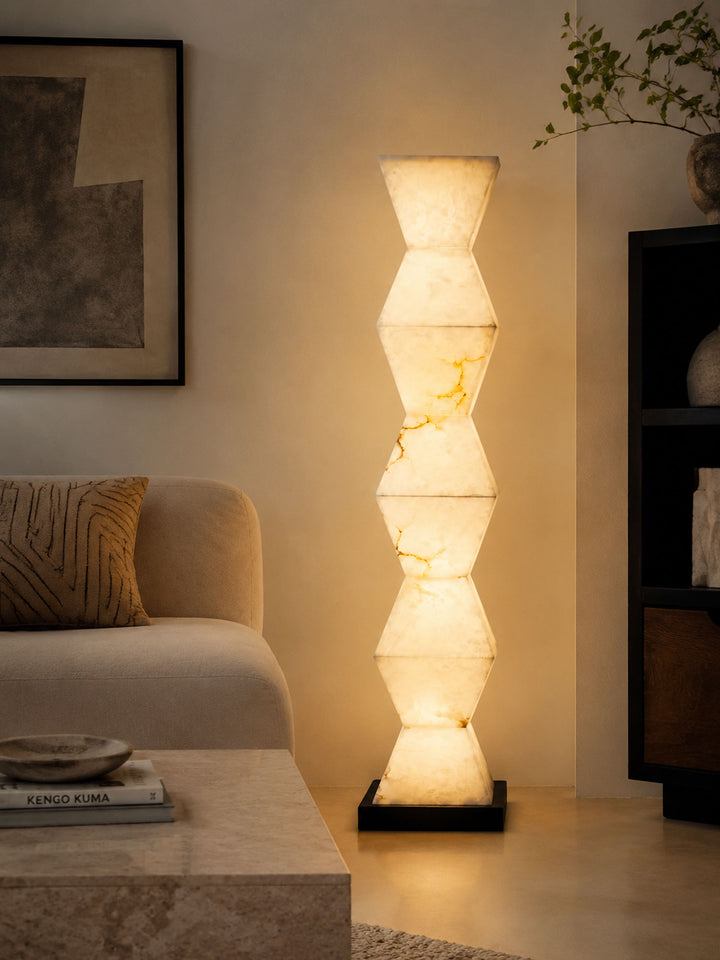 Cairn Alabaster Floor Lamp - Vakkerlight