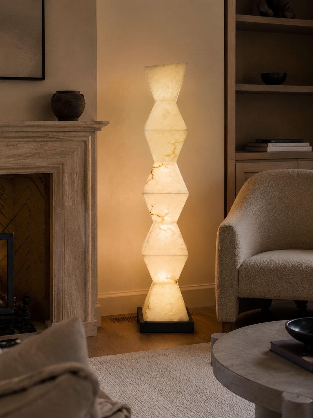 Cairn Alabaster Floor Lamp - Vakkerlight