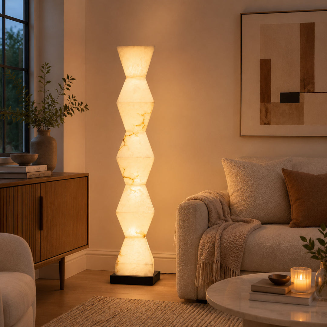 Cairn Alabaster Floor Lamp - Vakkerlight