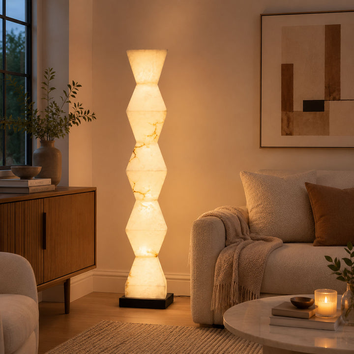 Cairn Alabaster Floor Lamp - Vakkerlight