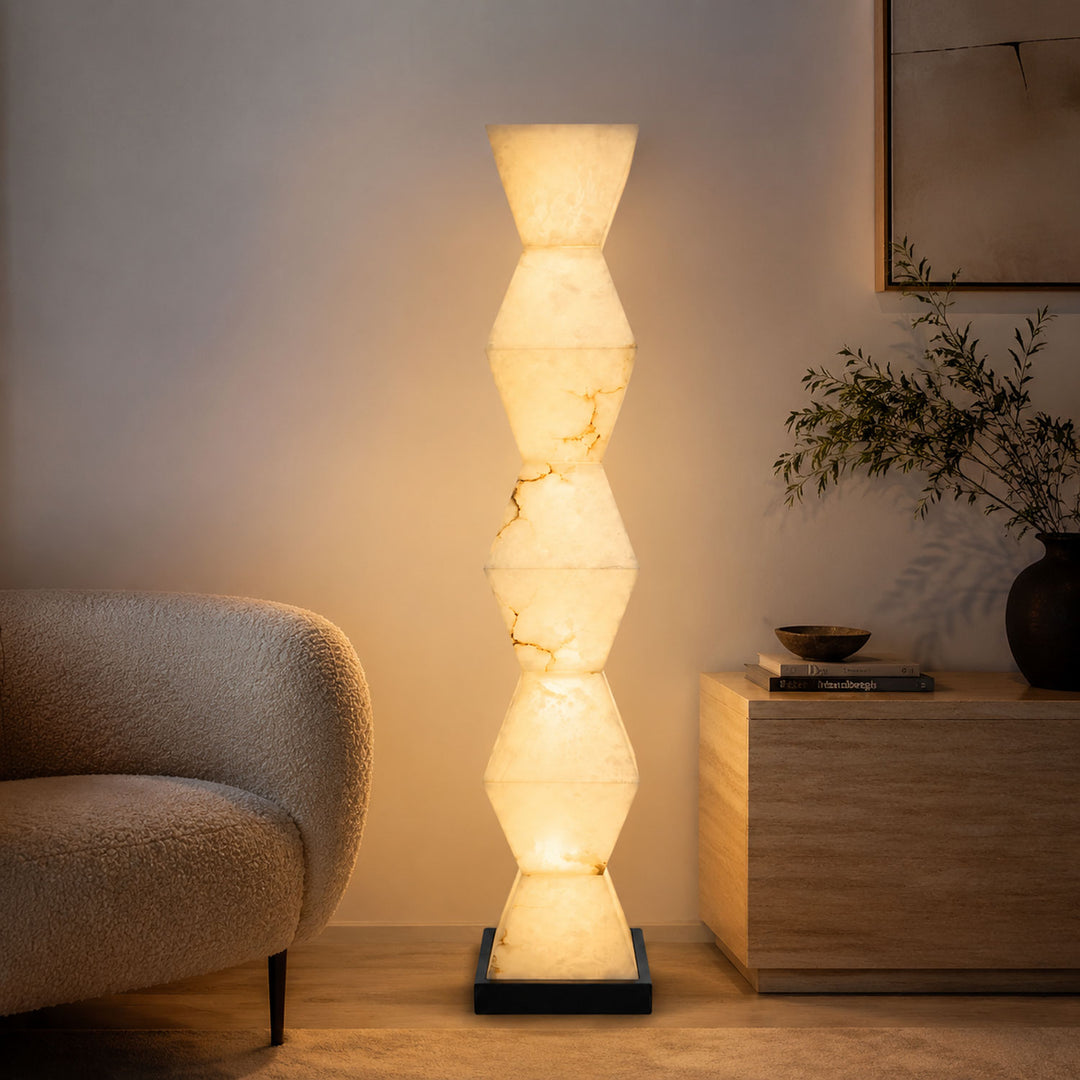 Cairn Alabaster Floor Lamp - Vakkerlight