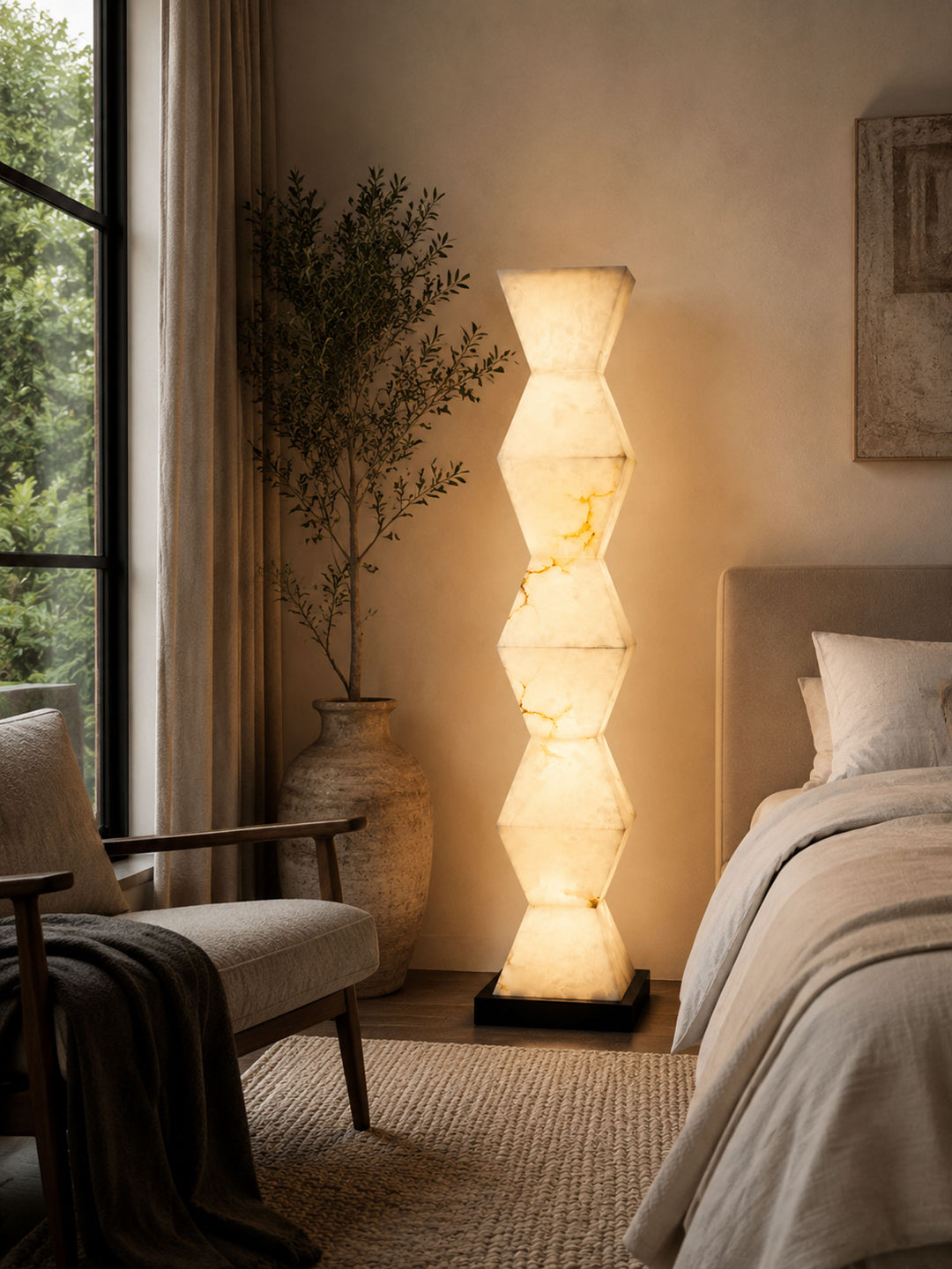 Cairn Alabaster Floor Lamp - Vakkerlight