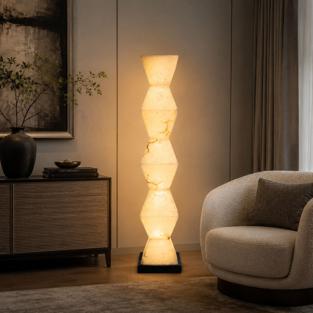 Cairn Alabaster Floor Lamp - Vakkerlight
