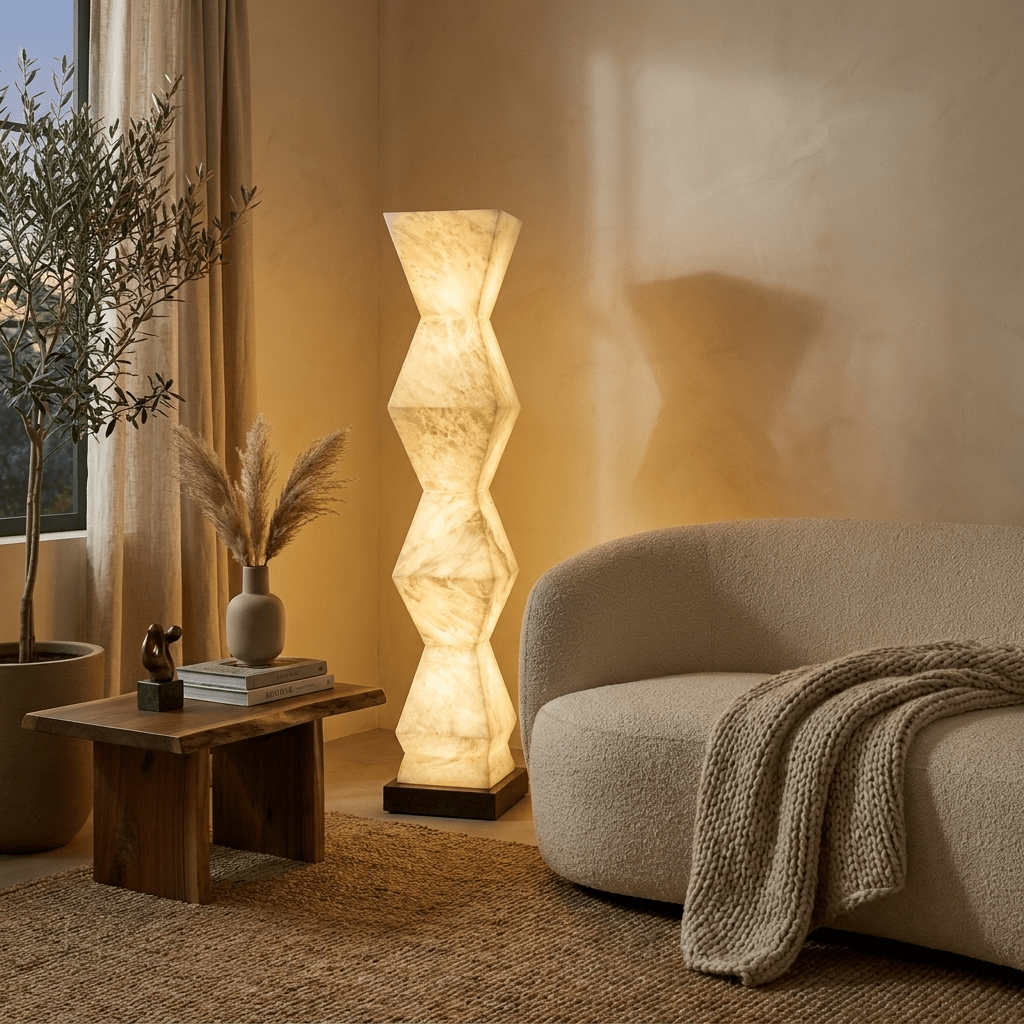 Cairn Alabaster Floor Lamp - Vakkerlight
