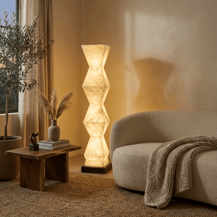 Cairn Alabaster Floor Lamp - Vakkerlight