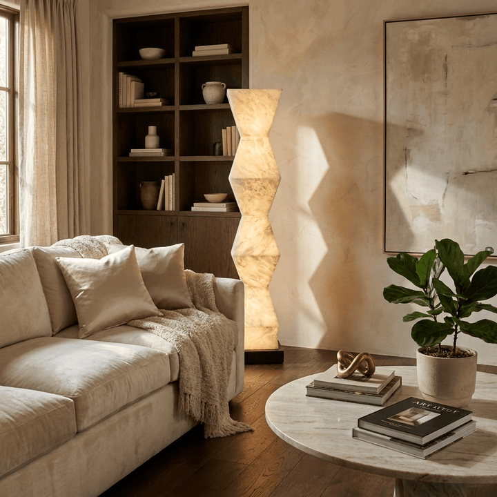 Cairn Alabaster Floor Lamp - Vakkerlight