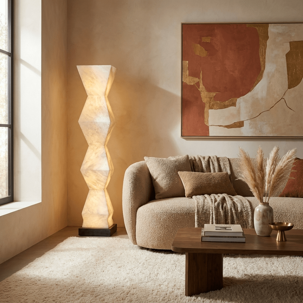 Cairn Alabaster Floor Lamp - Vakkerlight