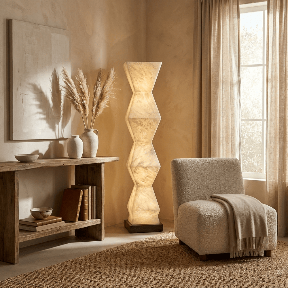 Cairn Alabaster Floor Lamp - Vakkerlight