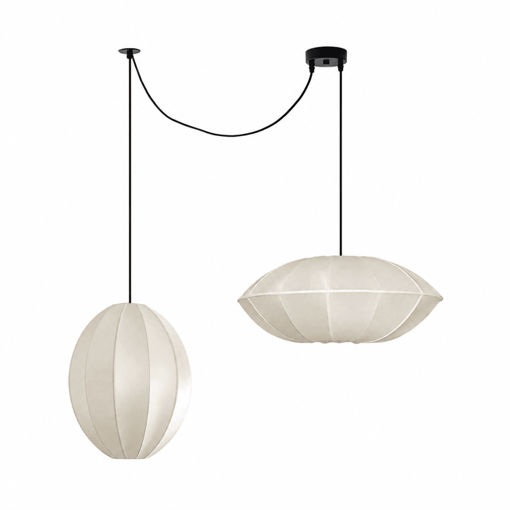 Calabash Ribbed Fabric Pendant Lamp - Vakkerlight