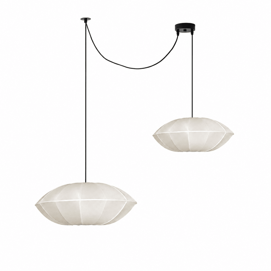 Calabash Ribbed Fabric Pendant Lamp - Vakkerlight