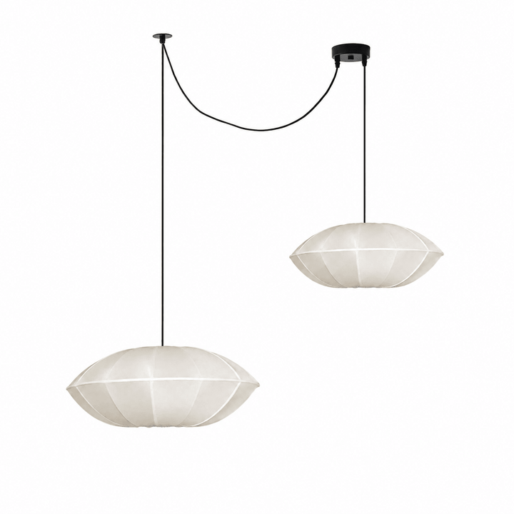 Calabash Ribbed Fabric Pendant Lamp - Vakkerlight