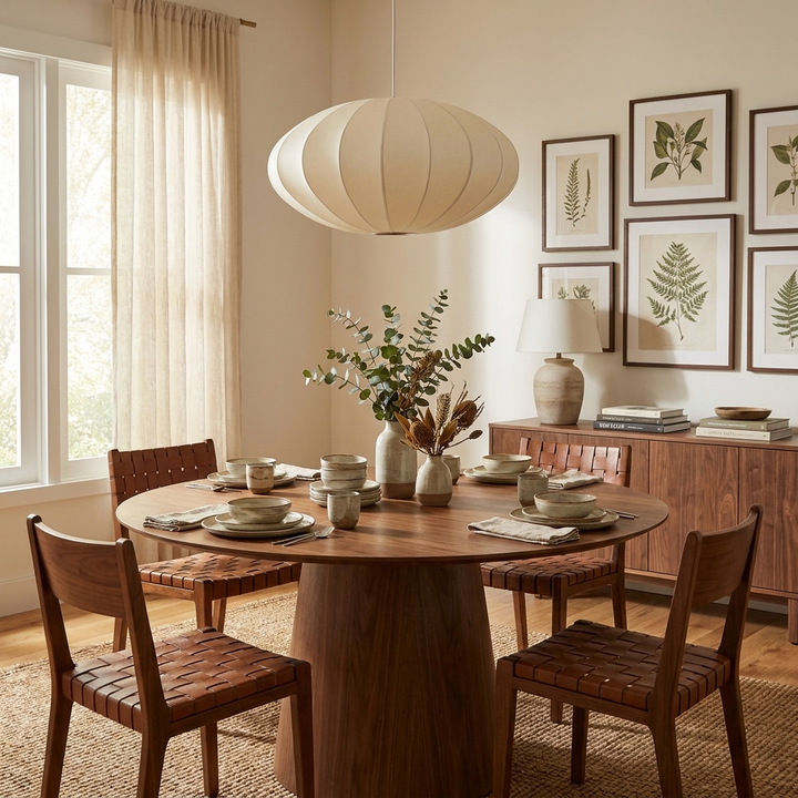 Calabash Ribbed Fabric Pendant Lamp