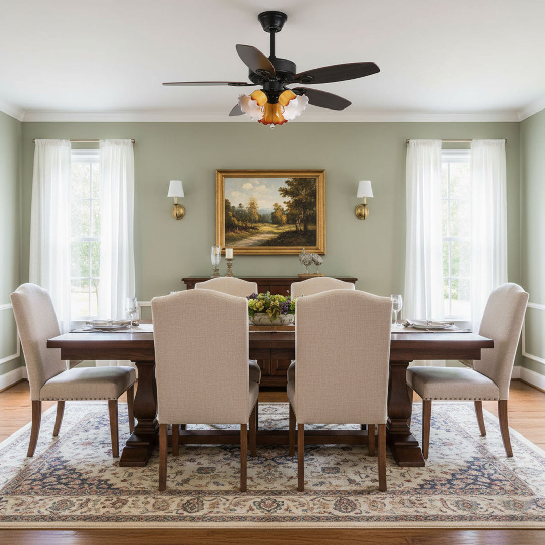 Calantha Bloom Ceiling Fan Light - Vakkerlight