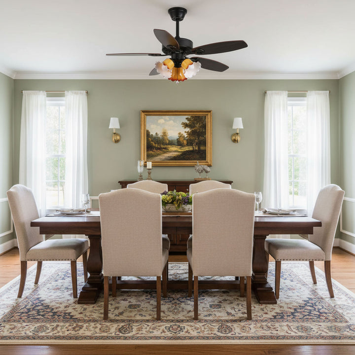 Calantha Bloom Ceiling Fan Light - Vakkerlight