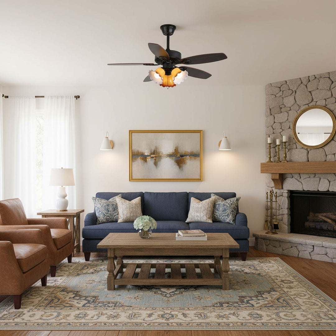 Calantha Bloom Ceiling Fan Light - Vakkerlight