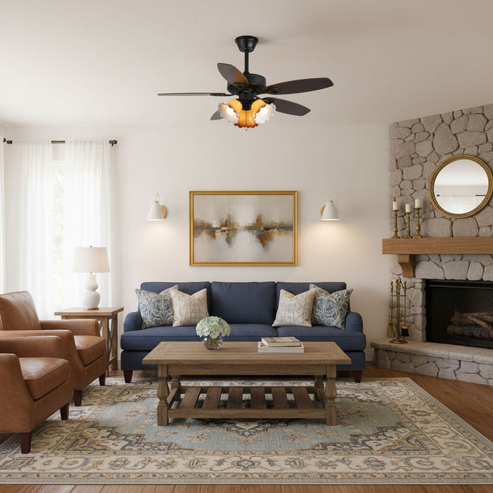 Calantha Bloom Ceiling Fan Light - Vakkerlight