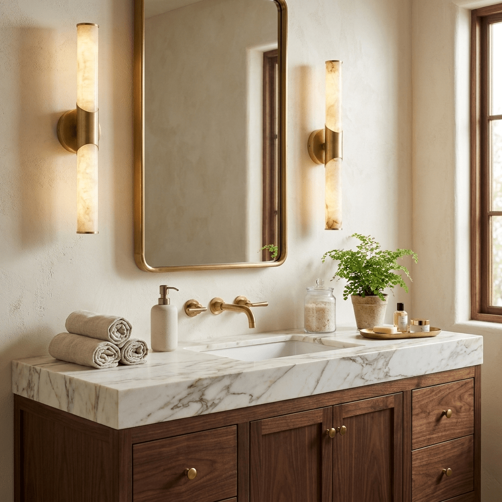 Calcedonia Alabaster Tube Wall Sconce - Vakkerlight
