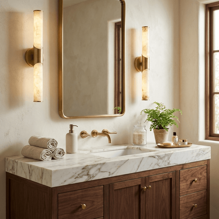 Calcedonia Alabaster Tube Wall Sconce - Vakkerlight