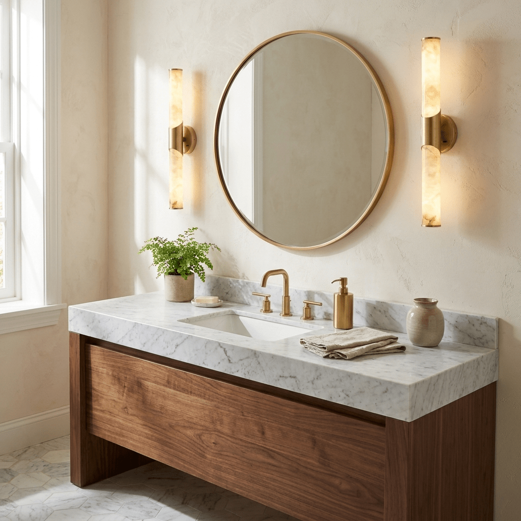 Calcedonia Alabaster Tube Wall Sconce - Vakkerlight