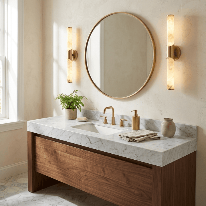 Calcedonia Alabaster Tube Wall Sconce - Vakkerlight