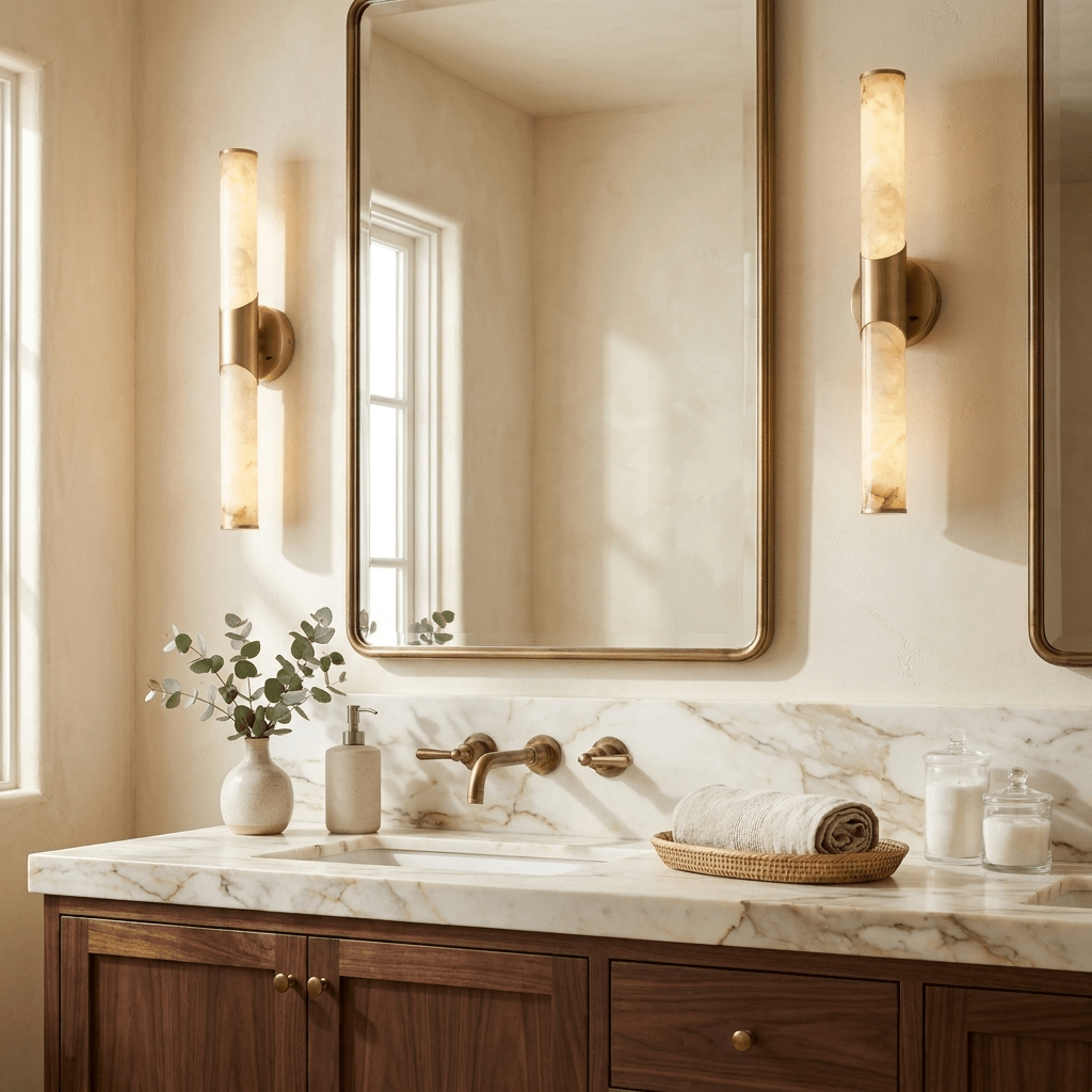 Calcedonia Alabaster Tube Wall Sconce - Vakkerlight