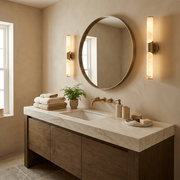Calcedonia Alabaster Tube Wall Sconce - Vakkerlight