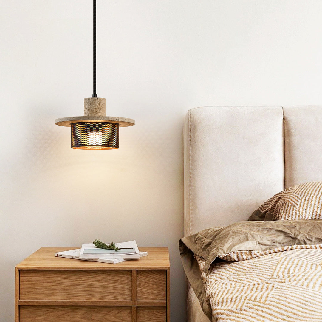 Caldera Travertine Mesh Pendant Lamp - Vakkerlight
