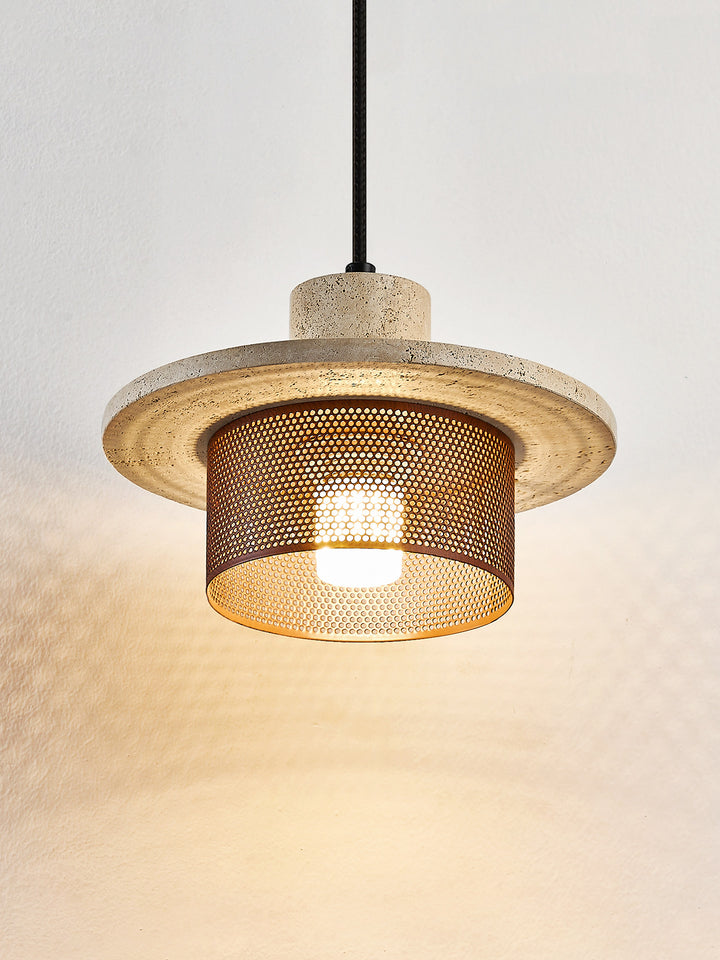 Caldera Travertine Mesh Pendant Lamp - Vakkerlight