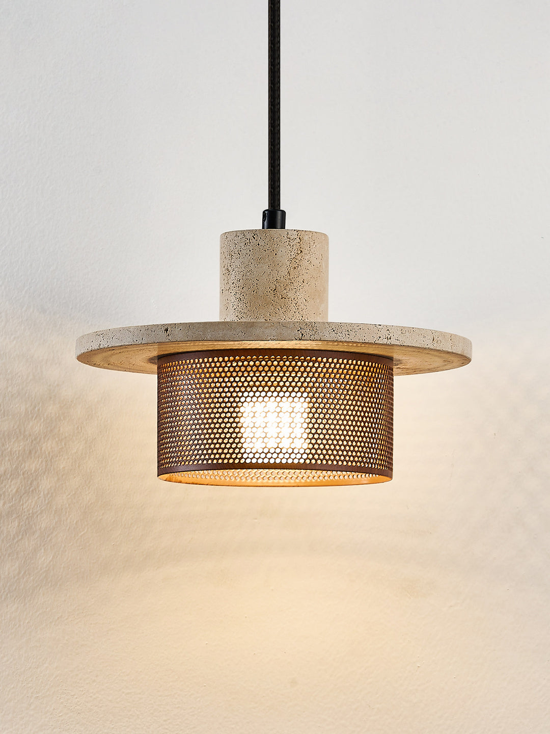 Caldera Travertine Mesh Pendant Lamp - Vakkerlight