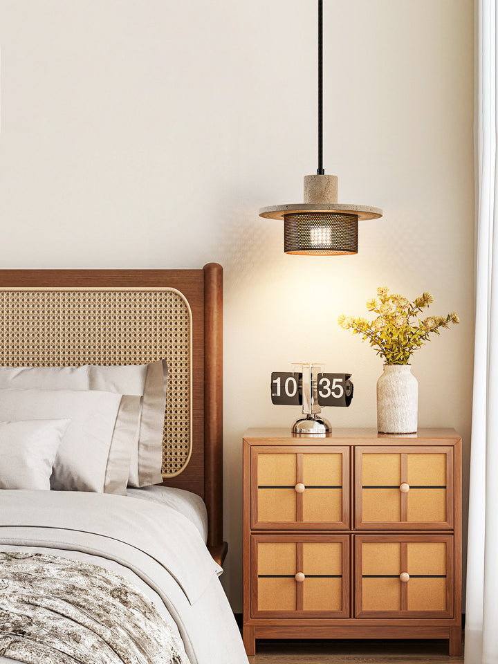 Caldera Travertine Mesh Pendant Lamp - Vakkerlight