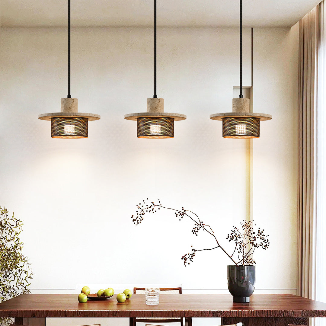 Caldera Travertine Mesh Pendant Lamp - Vakkerlight