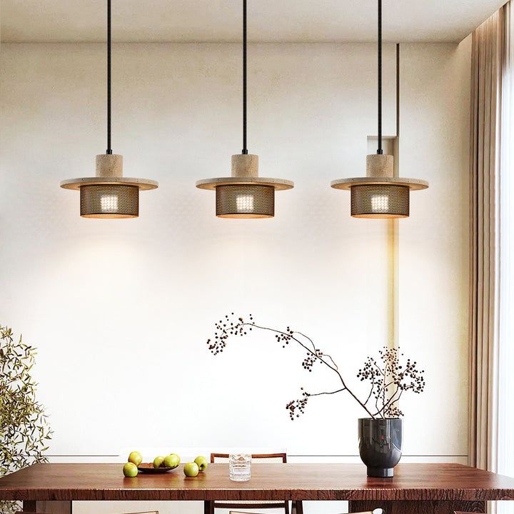Caldera Travertine Mesh Pendant Lamp - Vakkerlight