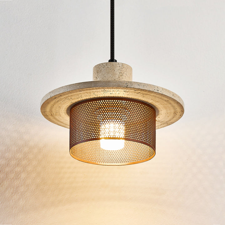 Caldera Travertine Mesh Pendant Lamp - Vakkerlight
