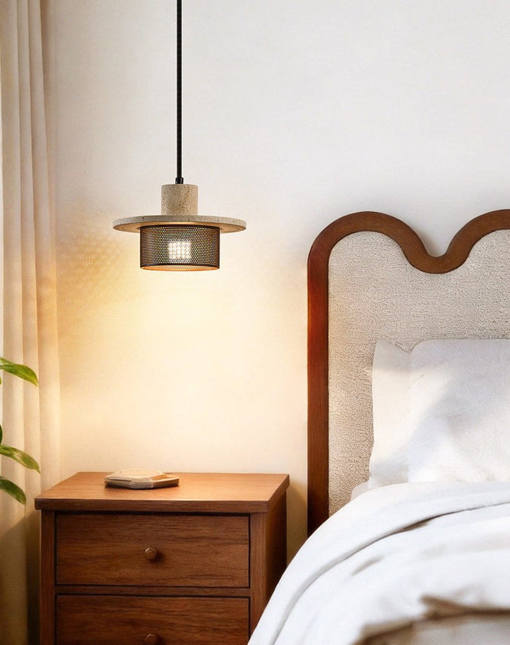 Caldera Travertine Mesh Pendant Lamp - Vakkerlight