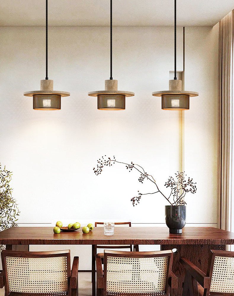 Caldera Travertine Mesh Pendant Lamp - Vakkerlight