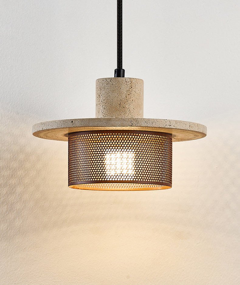 Caldera Travertine Mesh Pendant Lamp - Vakkerlight
