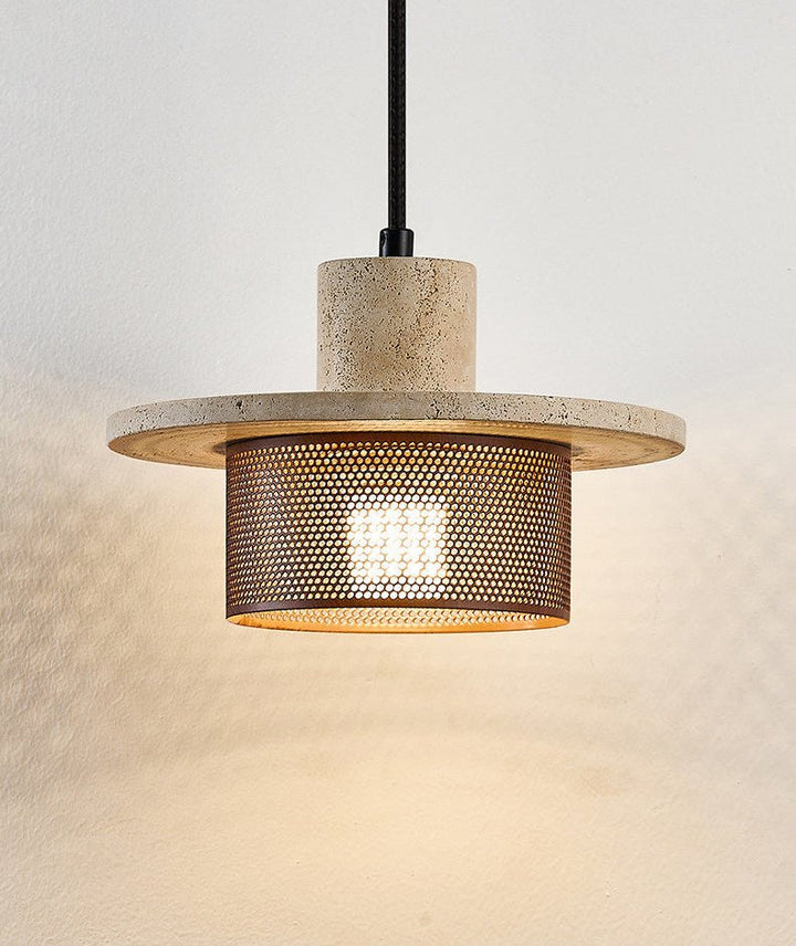 Caldera Travertine Mesh Pendant Lamp - Vakkerlight