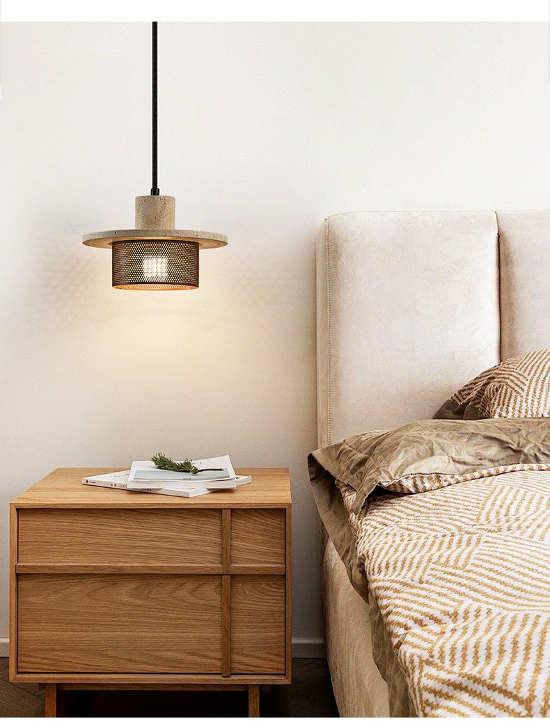 Caldera Travertine Mesh Pendant Lamp - Vakkerlight