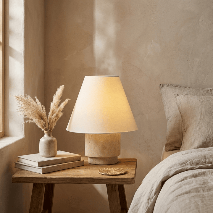 Caldera Travertine Table Lamp - Vakkerlight