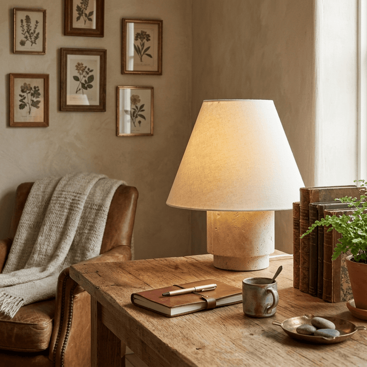 Caldera Travertine Table Lamp - Vakkerlight