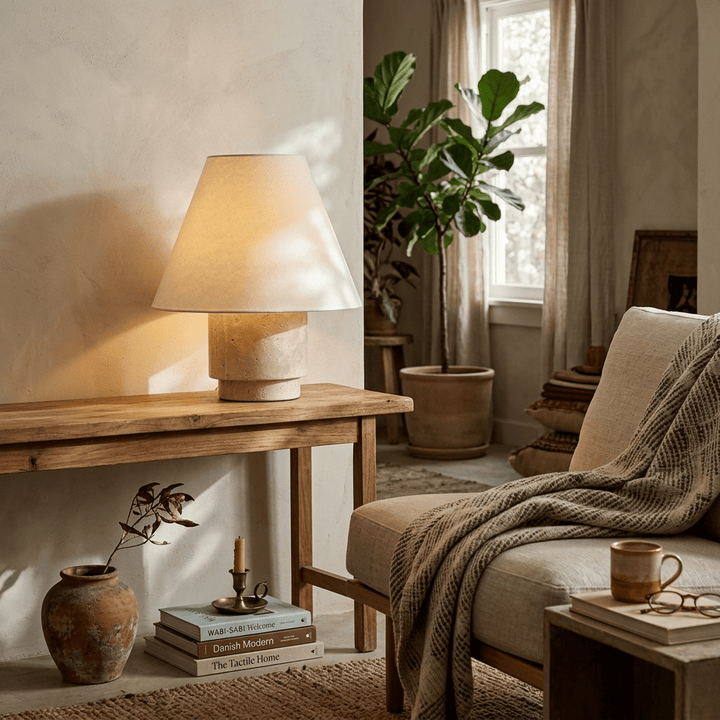 Caldera Travertine Table Lamp - Vakkerlight