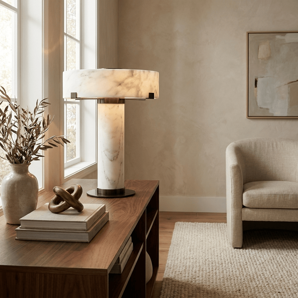 Calix Alabaster Table Lamp - Vakkerlight