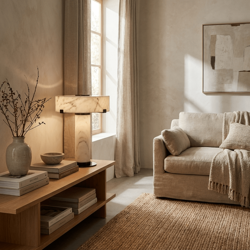 Calix Alabaster Table Lamp - Vakkerlight