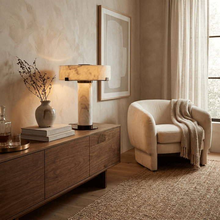 Calix Alabaster Table Lamp - Vakkerlight