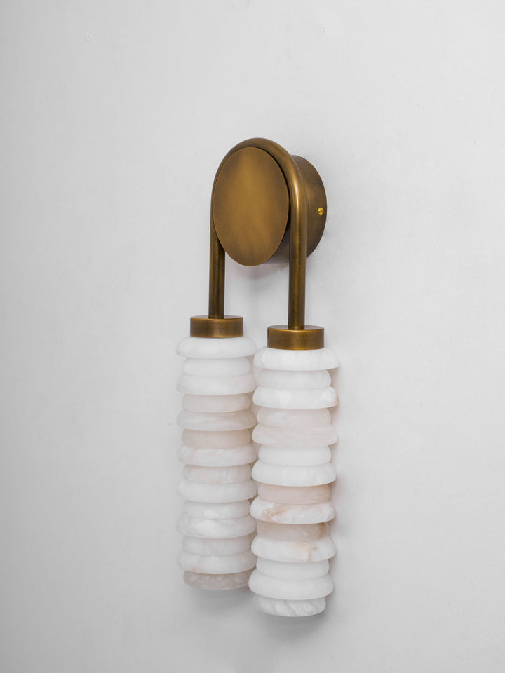 Calla Ribbed Alabaster Sconce - Vakkerlight