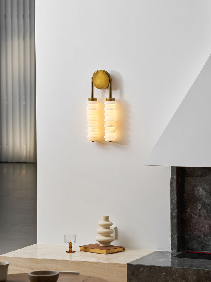 Calla Ribbed Alabaster Sconce - Vakkerlight