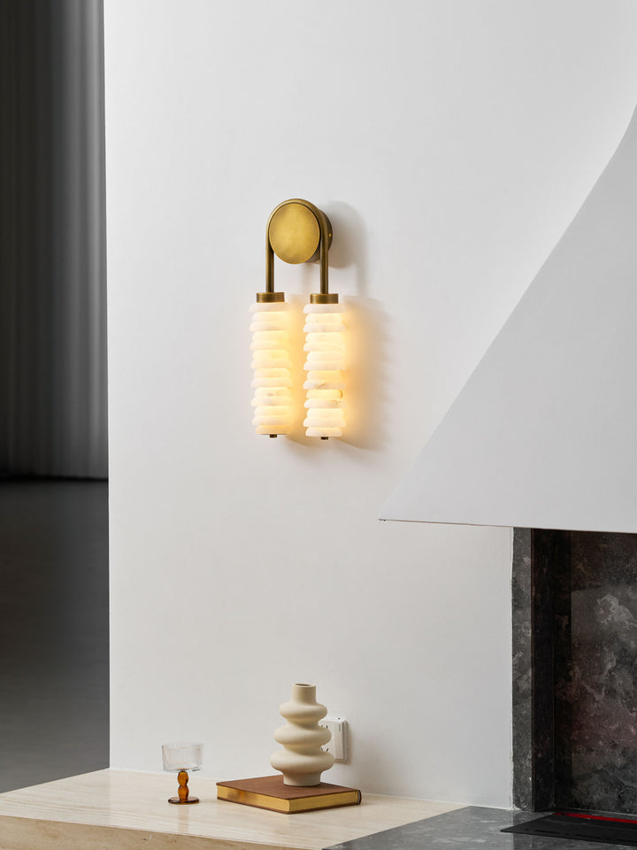 Calla Ribbed Alabaster Sconce - Vakkerlight