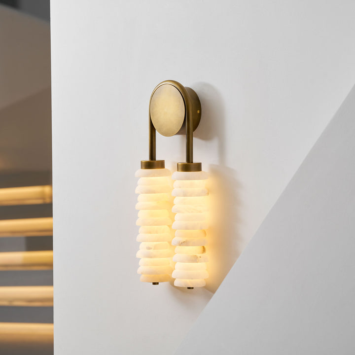 Calla Ribbed Alabaster Sconce - Vakkerlight
