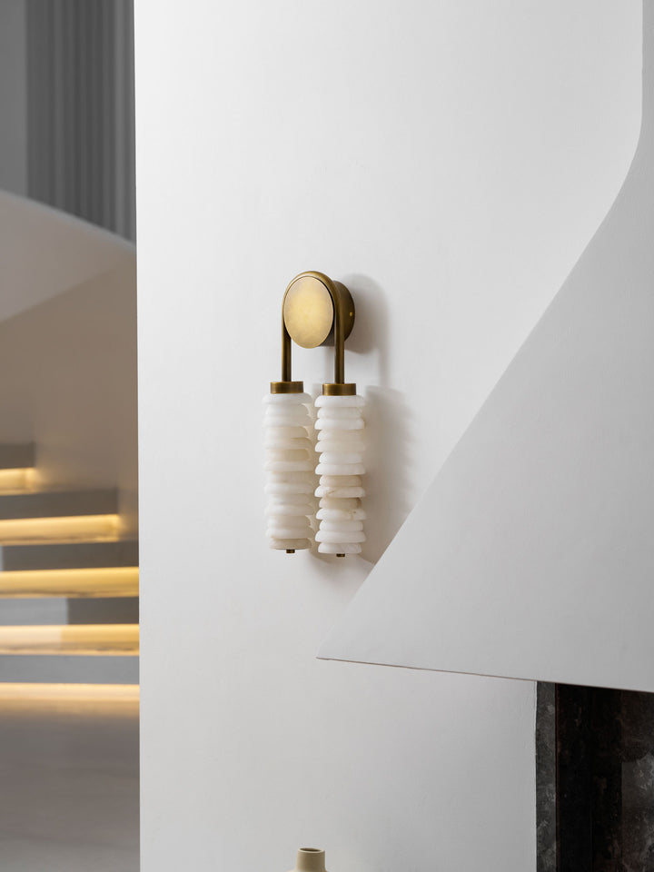 Calla Ribbed Alabaster Sconce - Vakkerlight